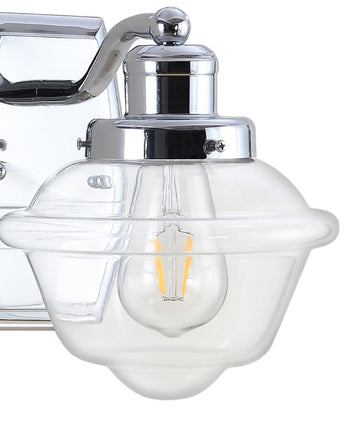 Orleans Iron/Glass schoolhouse LED Vanity Light - JONATHAN Y